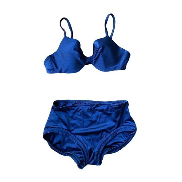 custom ADULT S lyrical/contemporary dance costume blue sheer mesh dress - Picture 3 of 3